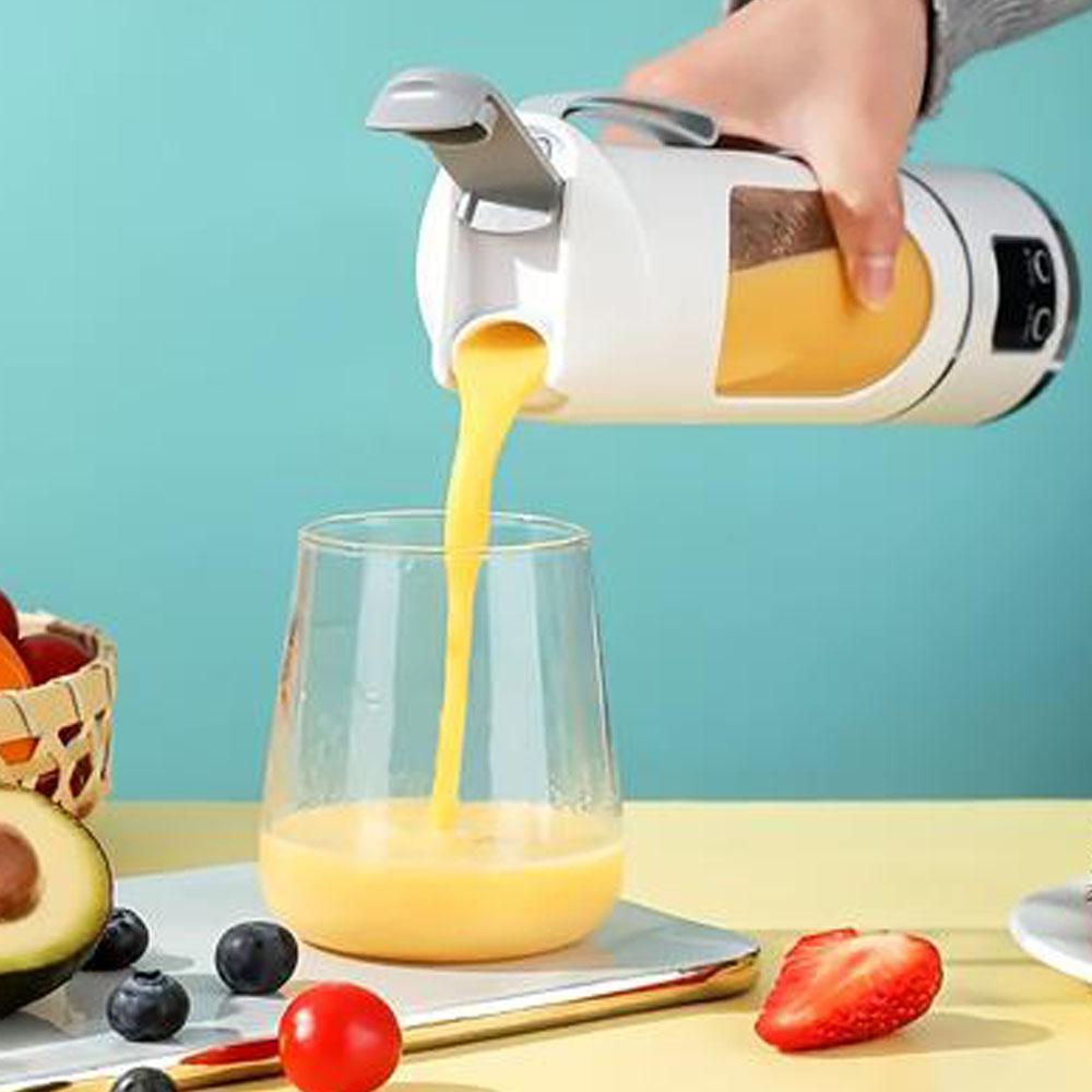 USB Wiederaufladbarer Tragbarer Entsafter Mini Mixer mit 10 Klingen Digitalanzeige Drei Modi Leicht zu Reinigen