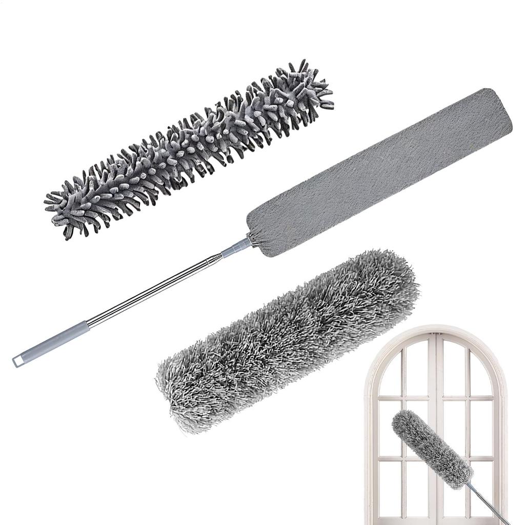 Multifunctional Microfibre Brush Gap MopTelescopic Washable Duster Long Extendable for Spider Web Remover Dust Cleaning