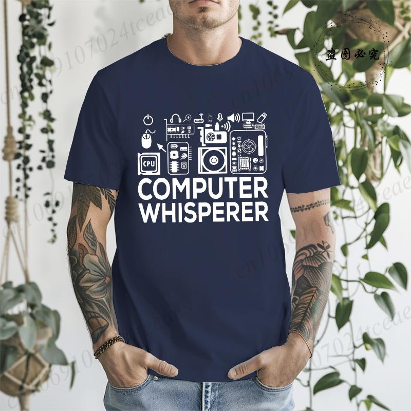 Computer Whisperer IT Tech T-Shirts,Computer Nerd Engineer Shirt,Science T-Shirts,Men's Tee Tops Clothing Short Sleeve Clothes