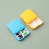 Pill Case 2 Grids Dust Proof Daily Pills Organizer Box Portable Container Dispenser Office Gym Accessories for Handbag