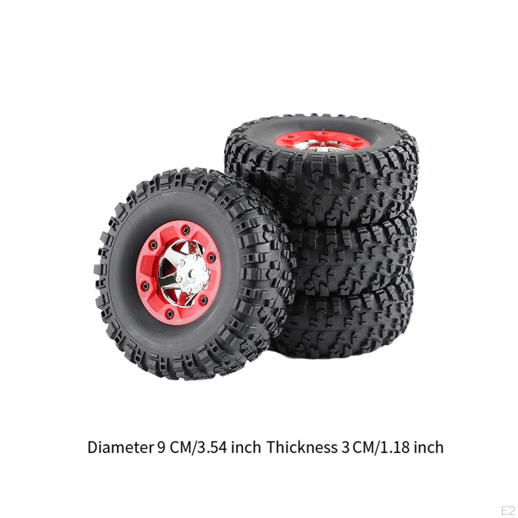 4Pcs RC Crawler Tires Tyres Set Accessories Lightweight Replacement Part Car Upgrade Parts for