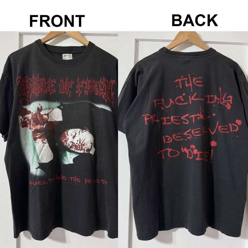 Cradle Of Filth Tour 95  Cruelty And The Priest  Black Metal T Shirt Unisex T-Shirt S