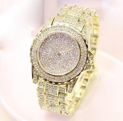 Explosive Rhinestone Alloy Steel Belt Watch, Women S Fashion, Gypsy Women S Watch золотой