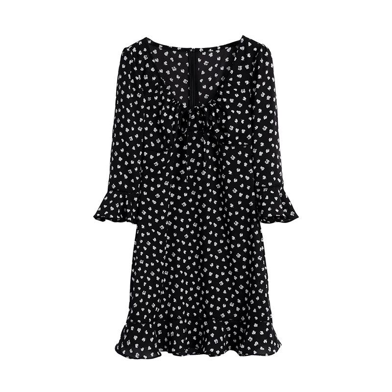 

Go Youn-jung Inspired Brown Suede Waist-Cinch Jacket & Floral Dress Set for Women S (45-53 kg)