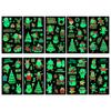 10 Sheetsset Christmas Luminous Tattoo Sticker Kid Arm Face Glowing Waterproof Tattoos False Temporary Tattoo Stickers