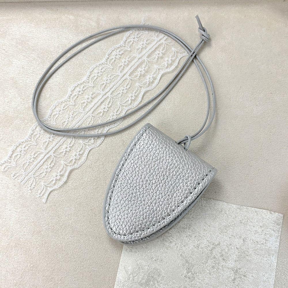 Hanging Neck Eyeglasses Storage Bag Pendant PU Leather Neck Hanging Glasses Chain