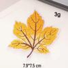 Maple Leaf Computer Embroidery Patch for Jackets - Self-Adhesive Textile Sticker Accessory