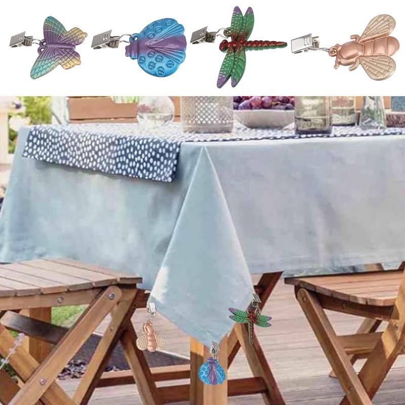 Alloy Tablecloth Weights 4X Decorative Painted Pendants Tablecloth Weights Zinc Alloy Weights For Indoor Outdoor Dining Table