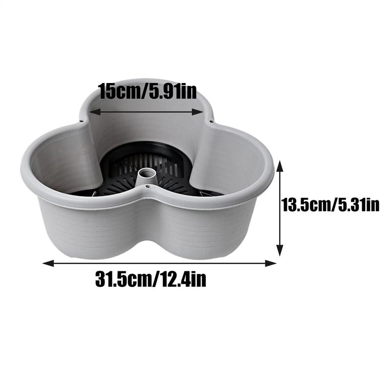 4 Tiers Plastic Vertical Planter Stacked Planter Gardening Pots With Tray And Flexible Wheels For Strawberry, Flower, Vegetable