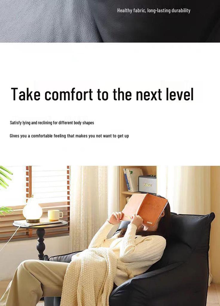 Comfortable Lazy Sofa: Convertible Single Bean Bag for Living Room or Balcony