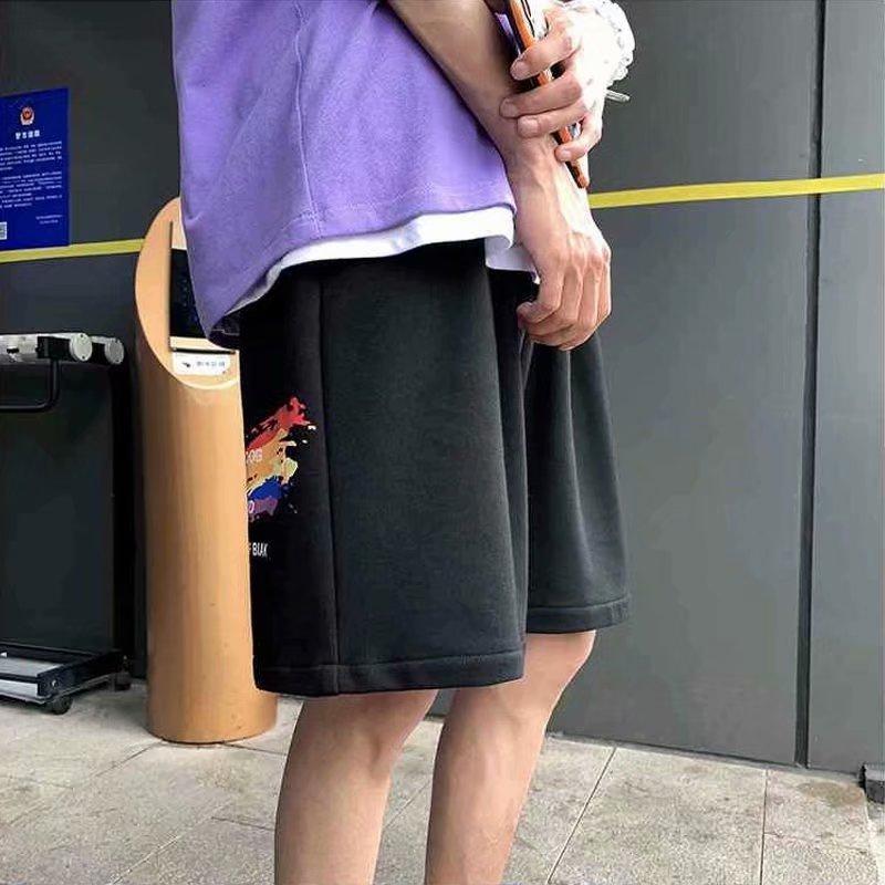 

Мужские повседневные шорты, модные большие мужские шорты с рисунком и принтом, хип-хоп, тренажерный зал, молодежные пляжные шорты для мужчин, мужские шорты на шнуровке