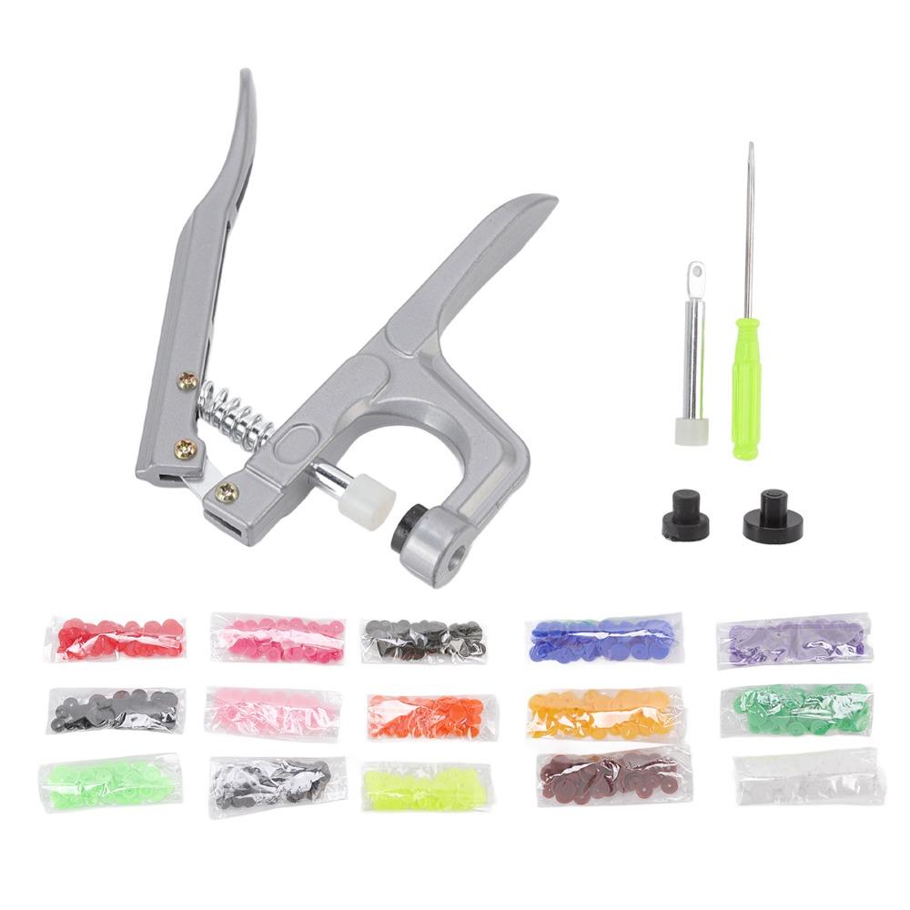 Silver Resin Snap Hand Press Plier Clothes resin snap installation