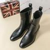 Chelsea Boots Autumn and Winter High-top Leather Shoes British Cigarette Boots Medium-top Martin Boots High-end Business Short Boots