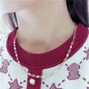 Purple Gold Flower Chain Rose Gold Plated Chain Fashion Temperament Shining Color Gold Necklace
