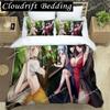 Genshin Impact Digital Printed Polyester Bedding Set For Boys And Girls Three Piece Comfortable Soft Couple Gift Bedding Sets