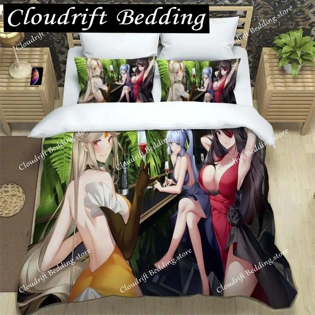 Genshin Impact Digital Printed Polyester Bedding Set For Boys And Girls Three Piece Comfortable Soft Couple Gift Bedding Sets