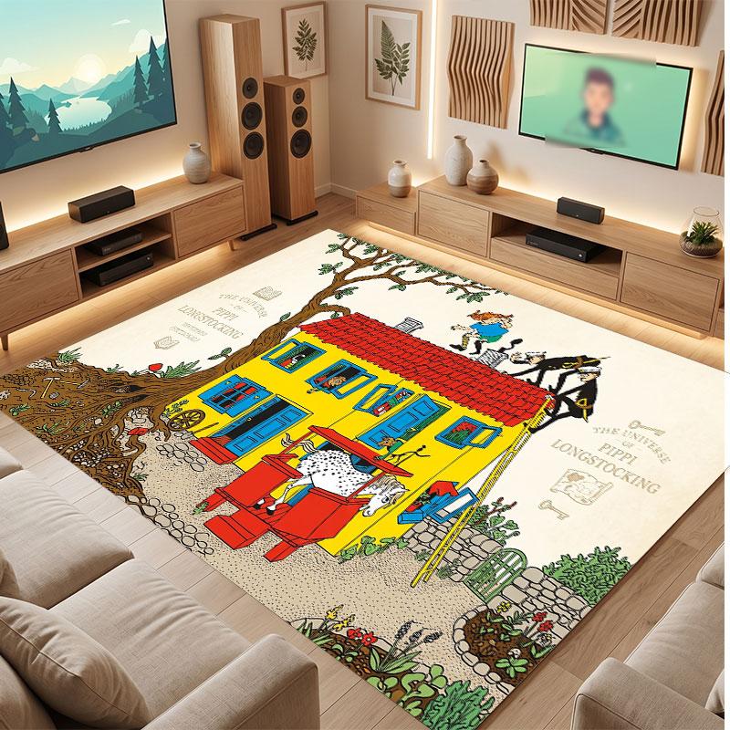 Pippi Longstocking Rug Soft Thick Non Slip Floor Carpet for Bedroom Living Room Home Decor