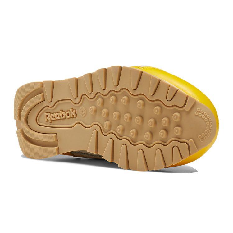 Reebok Classic Nylon Comfortable Versatile Low-Top Kids Running Shoes Kids Running Shoes White Lemon-Yellow EG1468