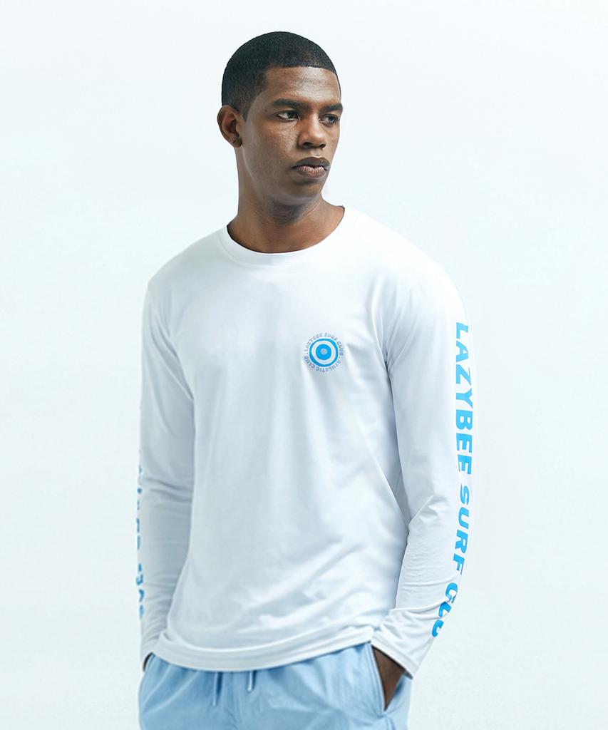 Leijibi Dry Cooling Lettering Loose Fit Long Sleeve Rash Guard W (3 Colors) (Type A)
