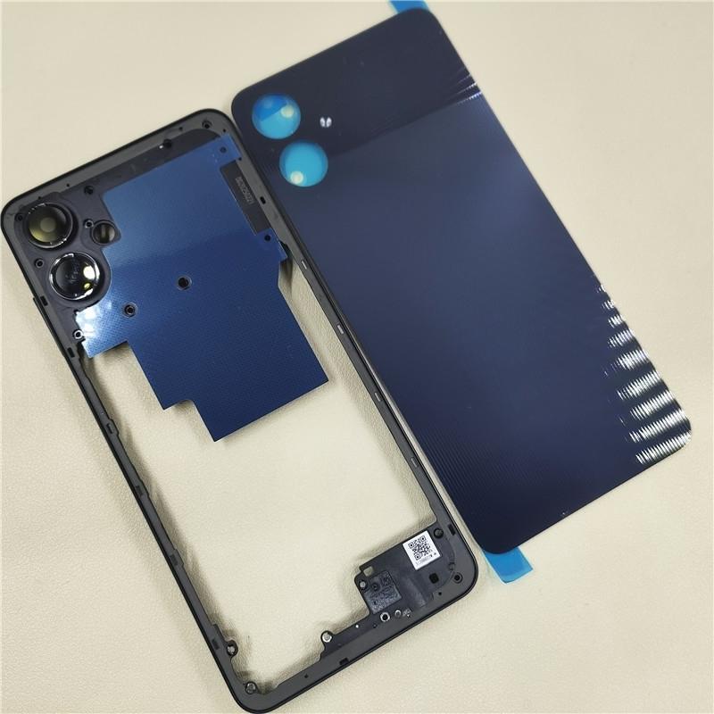 Full Housing for Samsung Galaxy A06 Middle Frame + Battery Cover Back Rear Door Housing with Camera Lens