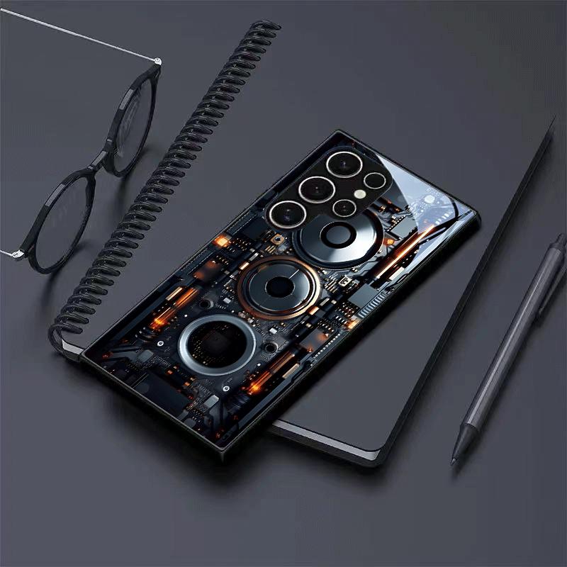 Exquisite Luxury High-end PhoneCase Glass TPU PhoneCase for Samsung Galaxy S26 S25 S24 S23 S22 S21 FE Ultra Plus Dropresistant