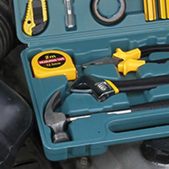 16Pcs Home Repair Tool Kit Portable Multipurpose Universal Auto Repair Tool Set Household Hand Kit with Toolbox