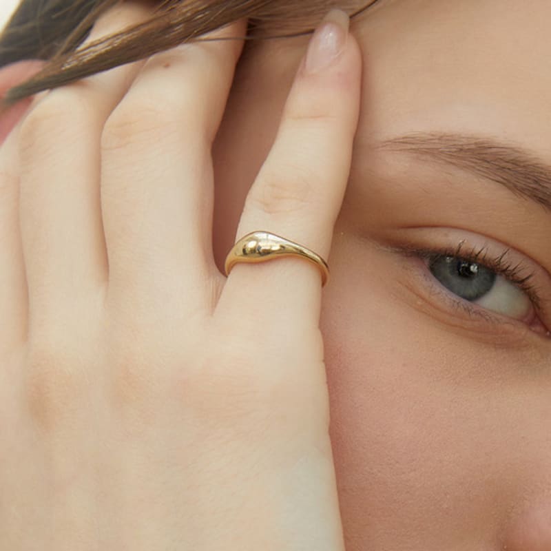 LUNNE Silver 925 Soft Pebble Ring #LSR28