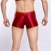 Sexy Men Hot Short Panties U Bulge Pouch Boxer Oil Shiny Glossy Smooth Lingerie Cock Ring Underwear Breathable Briefs