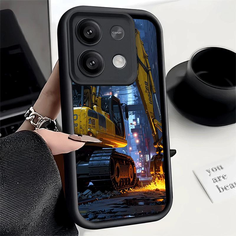 Excavating Machinery Cool Soft Phone Case for Xiaomi Poco X7 X6 X5 Pro X4 Gt X3 F7 Ultra M8 M7 Redmi 15C 15 14C 13 13C 12 12C 10
