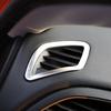 Car Front Air Vent Decor Trim for Jeep Renegade BU 2015-2025 LHD Air Outlet Frame Sticker Stainless Steel Interior Accessories