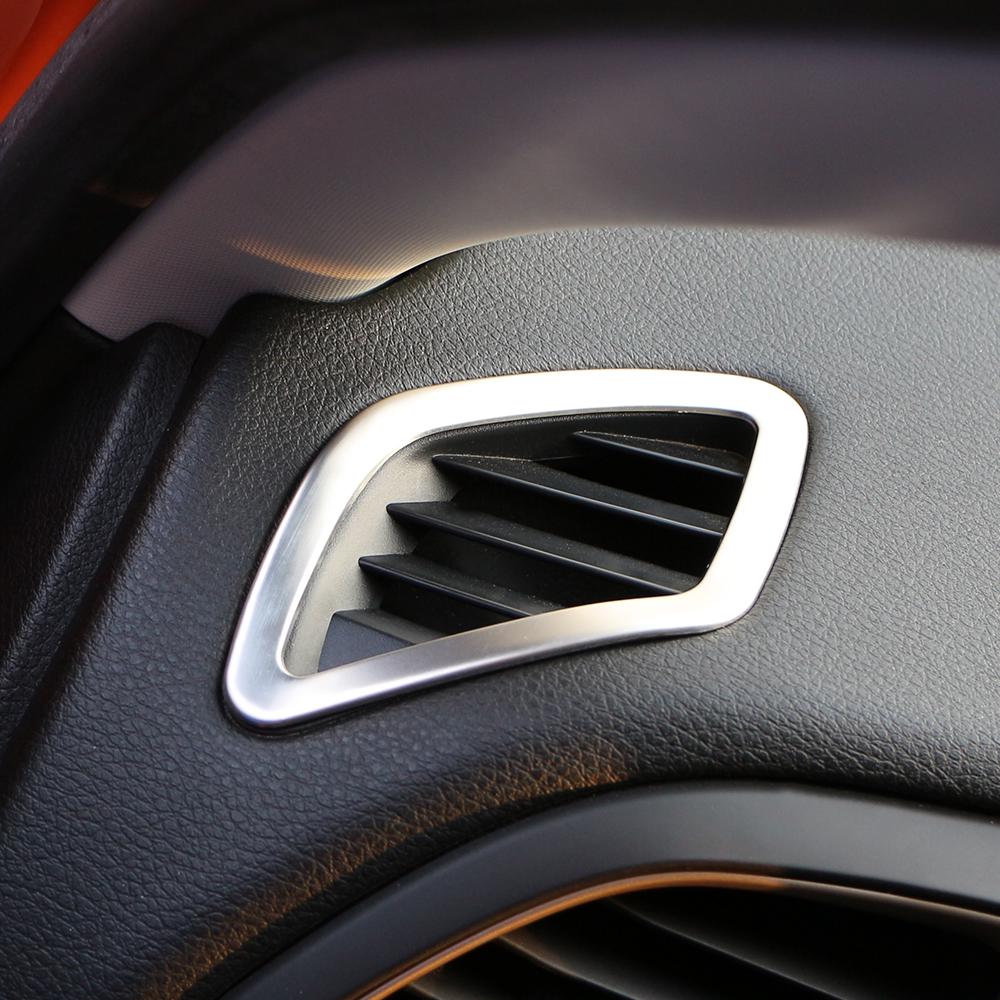 Car Front Air Vent Decor Trim for Jeep Renegade BU 2015-2025 LHD Air Outlet Frame Sticker Stainless Steel Interior Accessories
