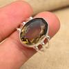 Wspaniały dymny topaz kamień szlachetny 925 srebro ręcznie robiona biżuteria pierścień dla kobiet