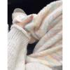 Petite Fleece-Lined Rainbow Soft High Waist Wide-Leg Pants for Autumn/Winter