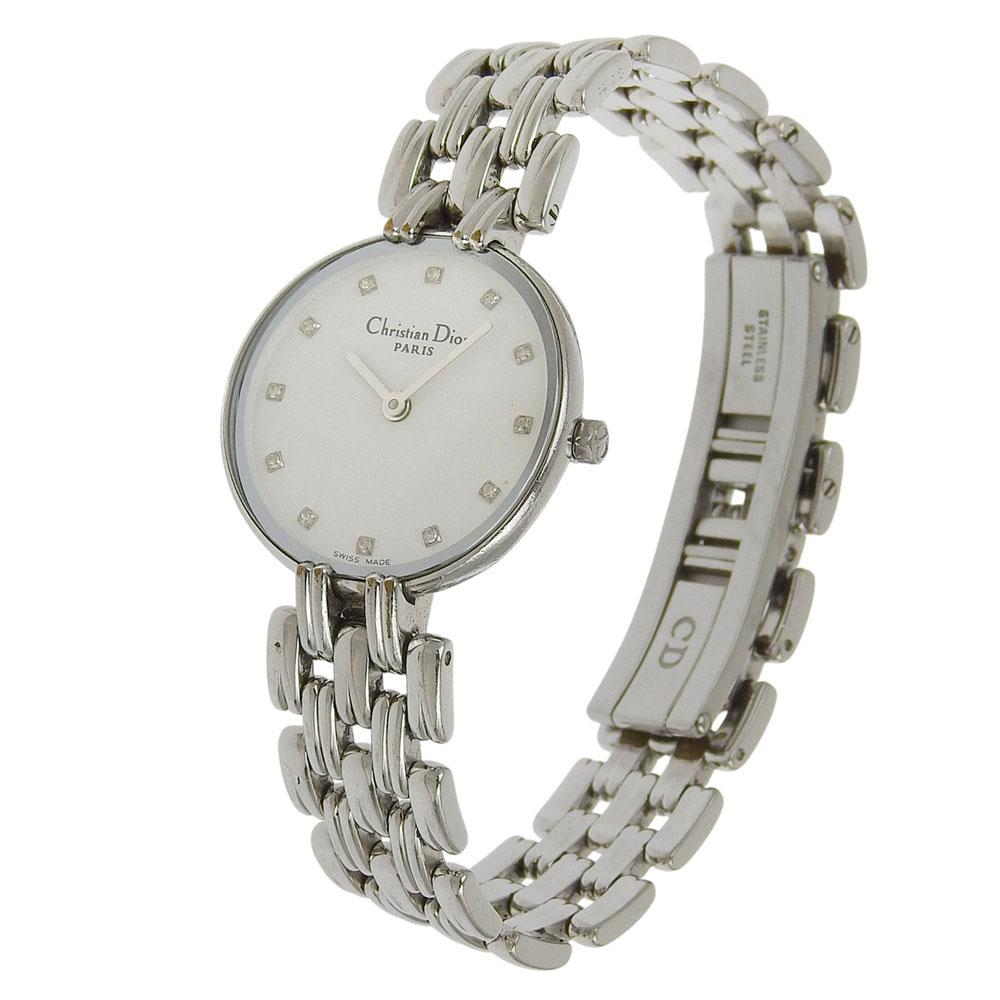 Dior Bakira Watches D44.120 whiteDial Stainless Steel Quartz Analog display Women Used
