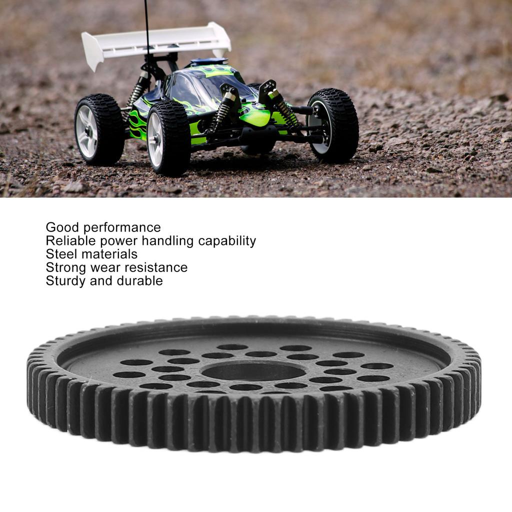 Hochgeschwindigkeits-Stirnrad Stahl Metall Schwarz Groß Fernbedienungsauto Stirnrad Für TAMIYA TT?02 68T