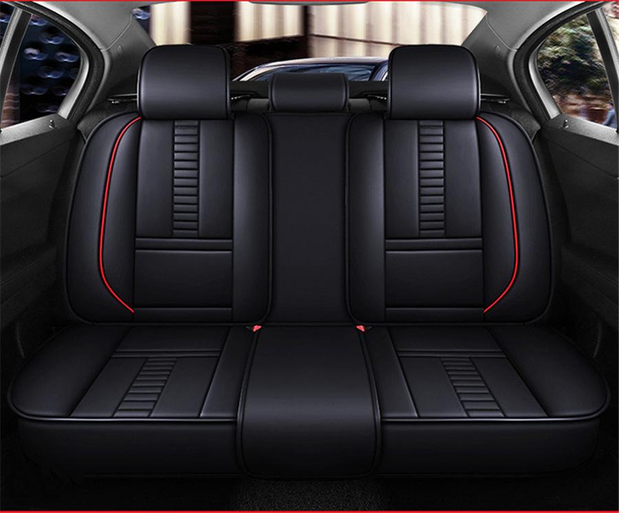 PU Leather Car Cushion Seat Covers Car-styling Full Surrounded Front+rear Cushion 5-Seats For all Seasons 2021 New Style