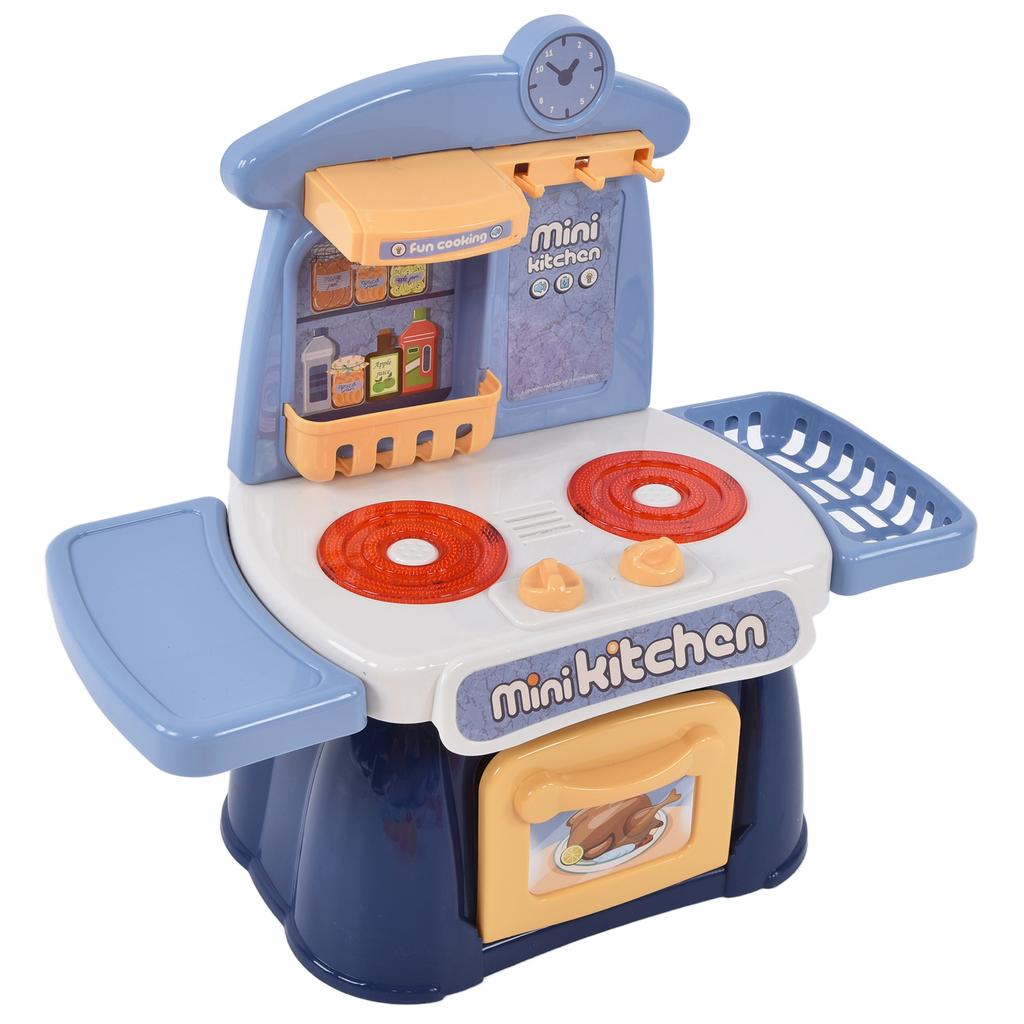 Kitchen Playset with Realistic Sounds and Lights Educational Kids Cooking Toys Kitchen Accessories for Toddlers Aged 3+