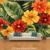 Tropical Flower Wall Tapestry Hibiscus Leaves Living Room Decor Sofa Background Fabric Large Mural Home Interior Design Boho