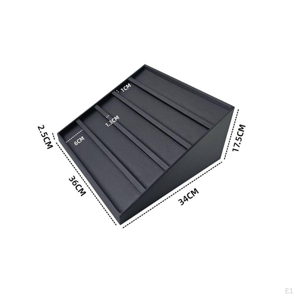 Sloped Jewelry Display Rack Versatile Organizer Multi-Row Pendant Tray