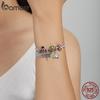 BAMOER Authentic 925 Sterling Silver Shiny Dragonfly Charm for Original Silver DIY Bracelet or Bangle Jewelry Make Beads SCC1706