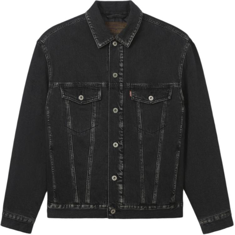 Levi s Men s Quilted Denim Trucker Jacket Dark Gray 002HR-0000 XXL