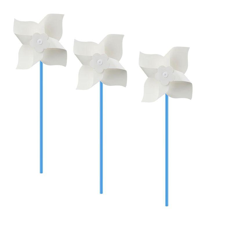 144 Stück DIY Windräder Basteln Weiße Leere Papier-Windräder Bemale deine eigenen Windräder Für Kinder Sommeraktivität Kunst