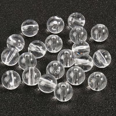 30/50/100pcs 8mm White Transparent Natural Stone Beads, Quartz Round Stone Beads, Loose Gemstones, DIY Bracelets, Necklaces, Earrings, Jewelry Making