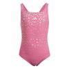 adidas Girls Glam Leopard Print One Piece Swimsuit
