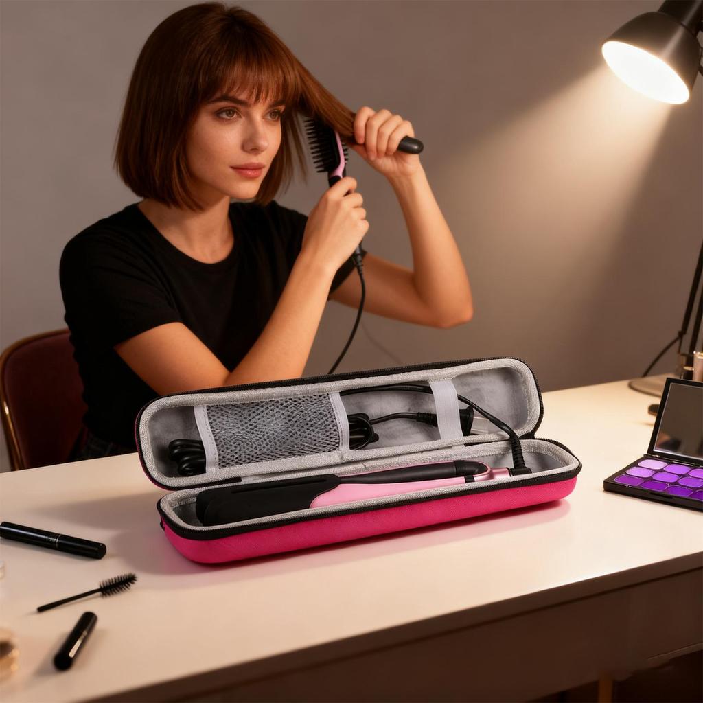 Flute Case Carrying Bag Shockproof High-Density EVA Pouch Straightener Curling Irons Styler Carry Bag for Musical Instruments