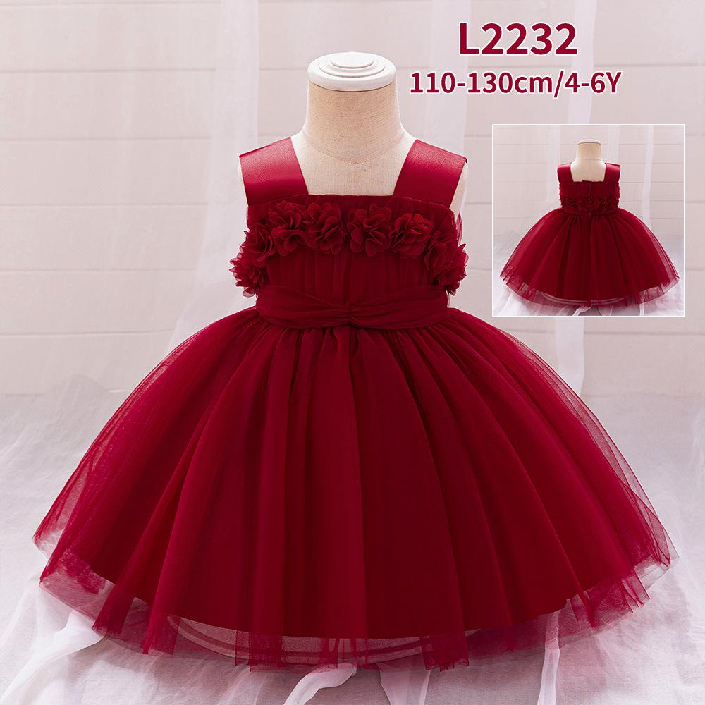 Baby Bloemen Gaas Prinsessenjurk: Elegante Formele Kleding voor Verjaardagen & Bruiloften