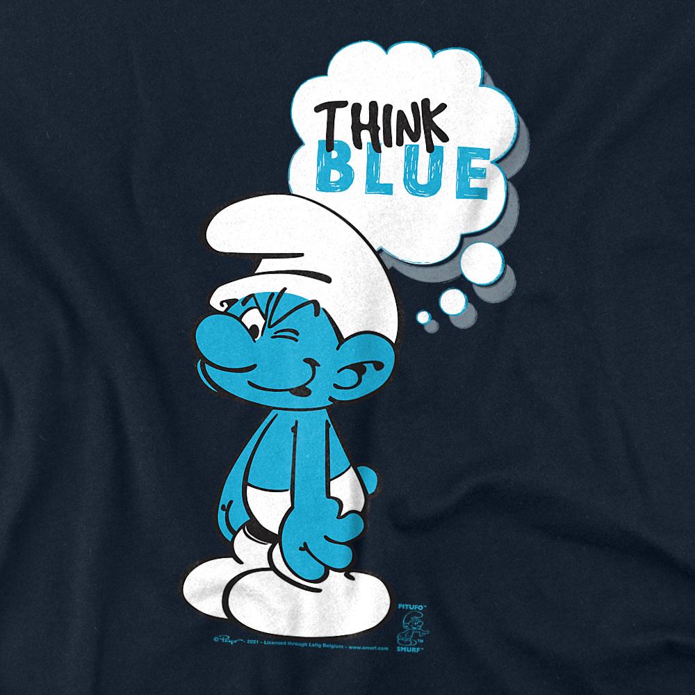 The Smurfs Unisex Adult Think Blue T-Shirt