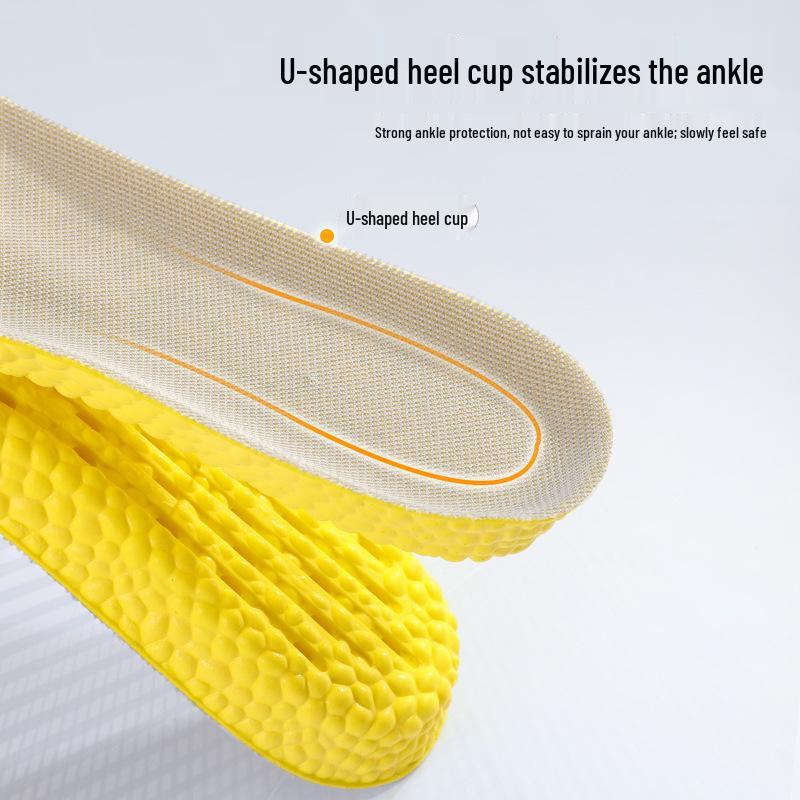 Latex Height Boost Insoles for Men & Women: Invisible, Breathable, Sweat-Absorbing, Shock-Absorbing, Full-Length Comfort Pad