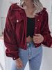 Ins Style Autumn Velvet Long Sleeve Cardigan Jacket for Women