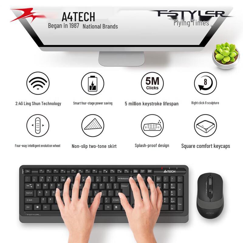 A4TECH FG1010 Wireless Keyboard and Mouse Set